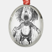 Loud Cry Boy Funny Cartoon Zeichne Tränen Silbernes Ornament (Links)