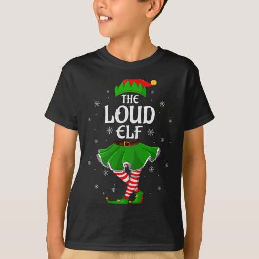 Loud Elf Christmas Family Girls Women Elf Squad Xm T-Shirt (Vorderseite)