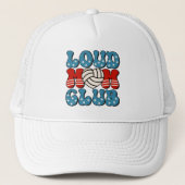 Loud Fan Mama Club Volleyball Herz Trucker Hat Truckerkappe (Vorderseite)