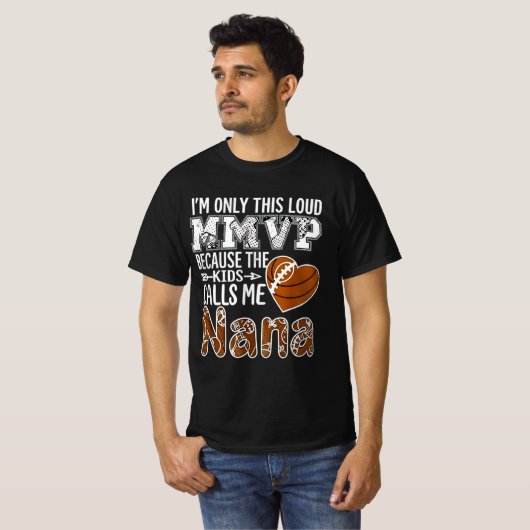 Loud football nana design - football grandma shirt (Vorne ganz)