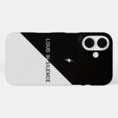 Loud in Silence – Black & White Bold Statement Pho Case-Mate iPhone Hülle (Rückseite (Horizontal))