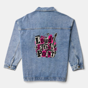 Loud Is the Point Punk Rock Entführungsbrief Colla Jeansjacke