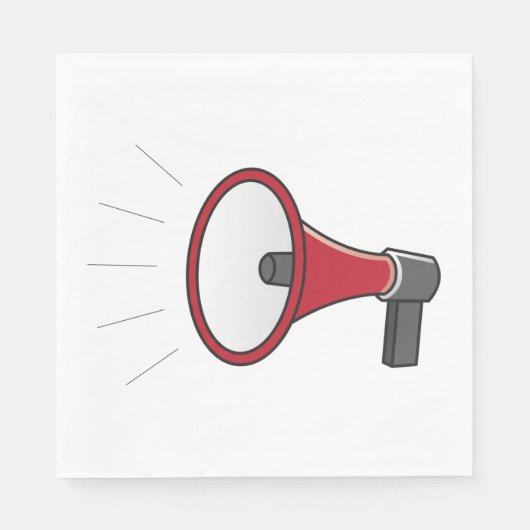 Loud Megaphone Serviette (Vorderseite)