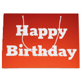 Loud Orange Happy Birthday Gift Bag Große Geschenktüte (Vorderseite)