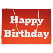 Loud Orange Happy Birthday Gift Bag Große Geschenktüte (Rückseite)
