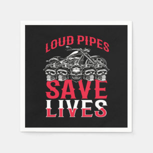 Loud Pipes Gerettet Motorrad-Motorrad Serviette