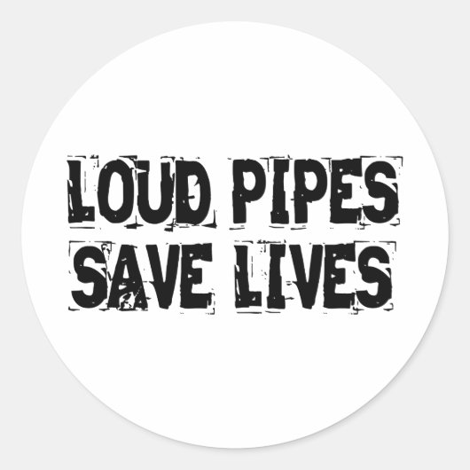 Loud Pipes Rett Lives Runder Aufkleber (Vorderseite)