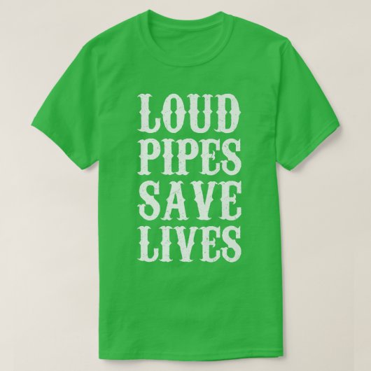 Loud Pipes Rettend Motorrad-Biker Männer T-Shirt (Design vorne)