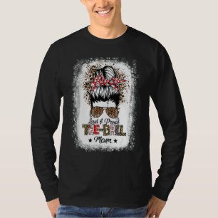 Loud & Proud Ball Mama Life Messy Bun Leopard Game T-Shirt