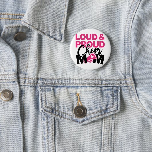 Loud & Proud Cheer Mama Button (Beispiel)