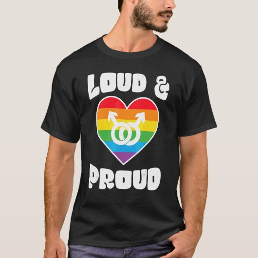 Loud & Proud Lgbt Apparrel T-Shirt (Vorderseite)