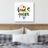 Loud & Que | Wasserfarbenherz Leinwanddruck (Insitu (Schlafzimmer))
