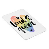 Loud & Que | Wasserfarbenherz Magnet (Rechte Seite)