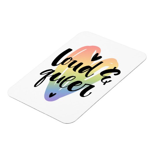 Loud & Que | Wasserfarbenherz Magnet (Linke Seite)