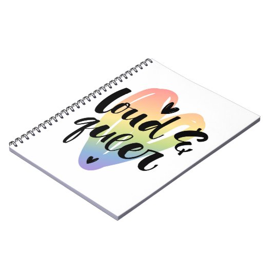 Loud & Que | Wasserfarbenherz Notizblock (Linke Seite)