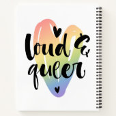 Loud & Que | Wasserfarbenherz Notizblock (Rückseite)