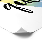 Loud & Que | Wasserfarbenherz Poster (Ecke)