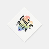 Loud & Que | Wasserfarbenherz Serviette (Ecke)