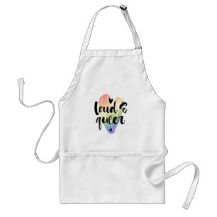 Loud & Queer   Watercolor Heart Schürze