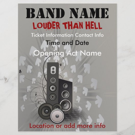 Louder Than Hell Music Flyer (Vorne)