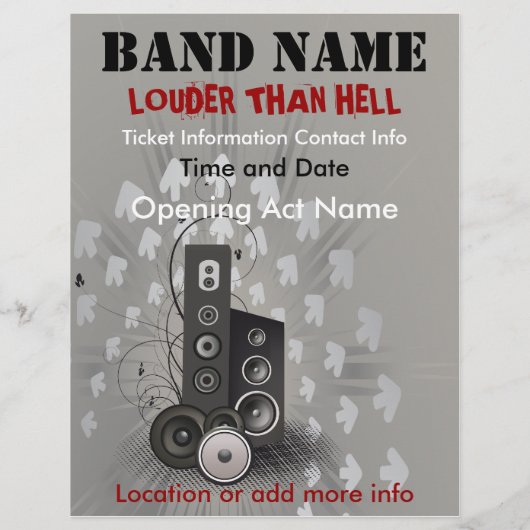 Louder Than Hell Music Flyer (Hinten)