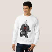 Louder Than Hell - Punk Rock Skeleton Gitarrist T- Sweatshirt (Vorne ganz)