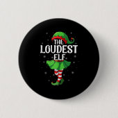 Loudest Elf Christmas Girls Women Elf Squad Xmas F Button (Vorderseite)