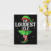 Loudest Elf Christmas Girls Women Elf Squad Xmas F Karte (Gelbe Blume)