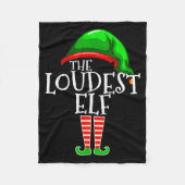 Loudest Elf Group Matching Family Christmas Loud F Fleecedecke (Vorderseite)