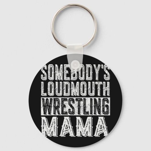 Loudmouth Wrestling Mama Mama Funny Mütter Day Schlüsselanhänger (Vorderseite)