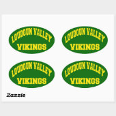 Loudoun Valley Vikings Ovaler Aufkleber (Blatt)