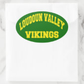 Loudoun Valley Vikings Ovaler Aufkleber (Tasche)