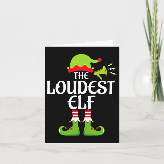 Louest Elf Matching Family Group Weihnachts-Party Karte (Vorderseite)