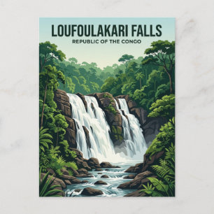 Loufoulakari-Wasserfälle Republik Kongo Postkarte
