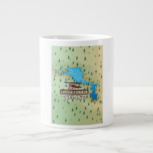 Lough Corrib Irland Vintage Karte. Jumbo-Tasse