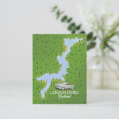 Lough Derg Ireland Map (Stehend Vorderseite)