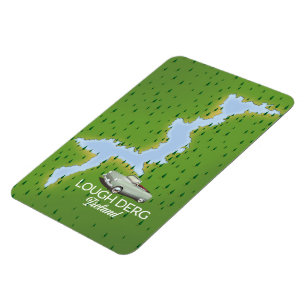 Lough Derg Ireland Map Magnet
