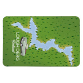Lough Derg Ireland Map Magnet (Horizontal)