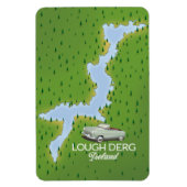Lough Derg Ireland Map Magnet (Vertikal)