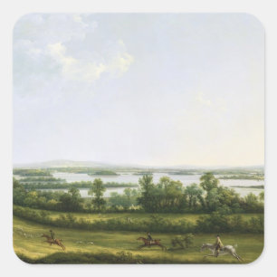 Lough Erne vom Schlag Ninney, mit Bellisle in Quadratischer Aufkleber