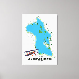 Lough Funshinagh Irland Reiseplakat. Leinwanddruck