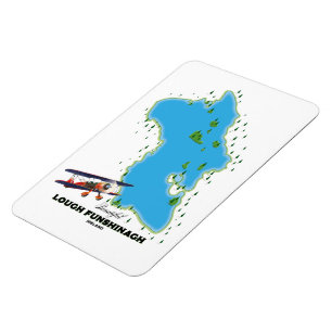 Lough Funshinagh Irland Reiseplakat. Magnet