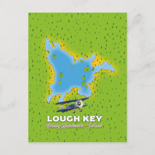 Lough Key County Roscommon, Irland Karte