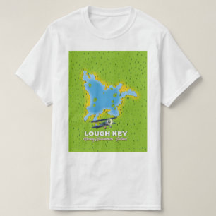 Lough Key County Roscommon, Irland Karte T-Shirt