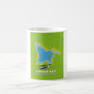 Lough Key Landkreis Roscommon, Irland Karte Kaffeetasse