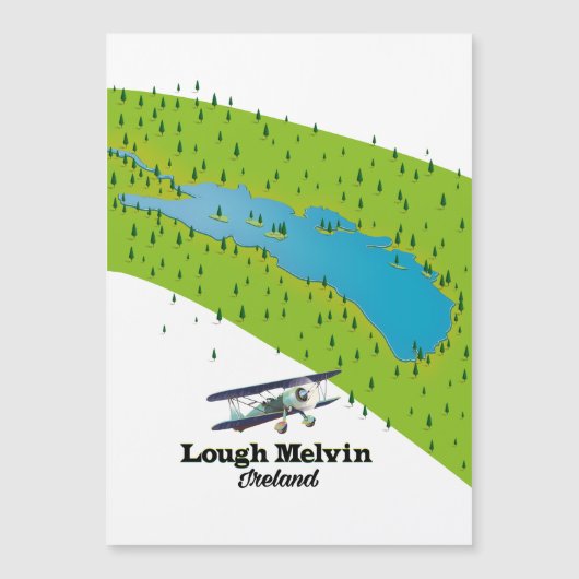 Lough Melvin Irland Magnetkarte (Vorderseite)