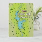 Lough Ree Ireland Vintag Map. (Stehend Vorderseite)