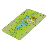Lough Ree Ireland Vintag Map. Magnet (Linke Seite)