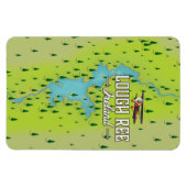 Lough Ree Ireland Vintag Map. Magnet (Horizontal)