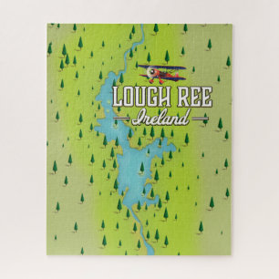 Lough Ree Ireland Vintag Map. Puzzle